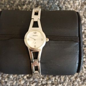Fossil F2 ES9378 white dial bracelet women's watch
